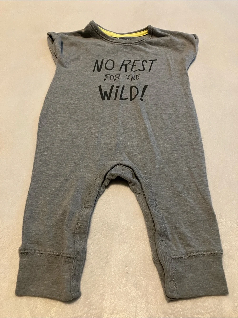 Gray Baby Romper 